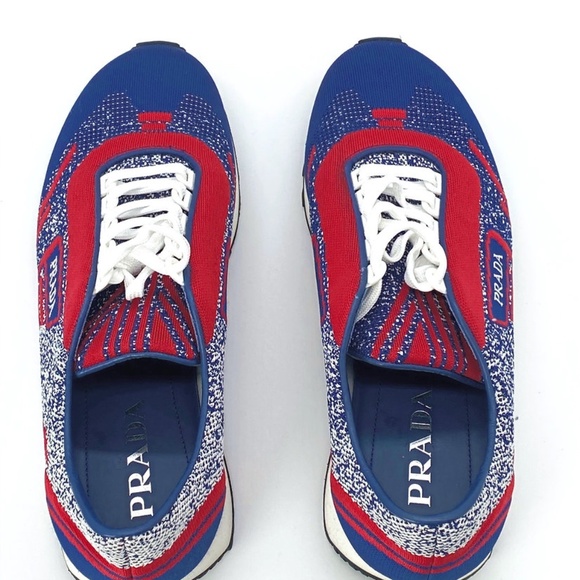 Prada Men's Milano Jacquard-knit Low-top Sneakers - Picture 5 of 10